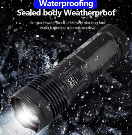 Linterna Táctica LED COB con Zoom Telescópico