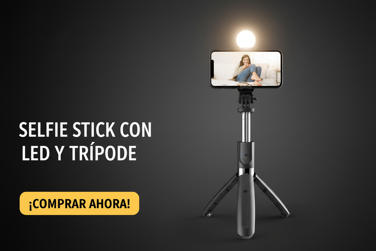Portada CTA - Selfie Stick con luz LED y trípode L02s