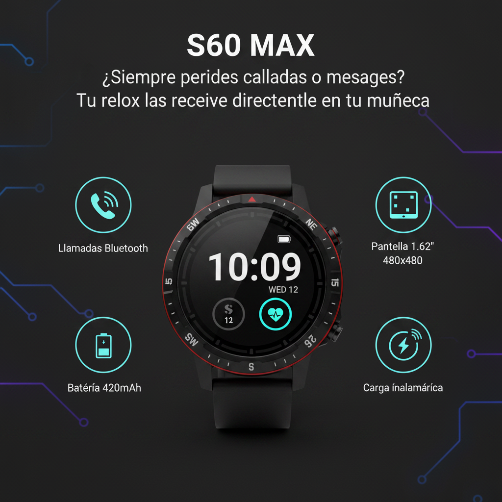 Reloj S60 Max - ficha de conversión